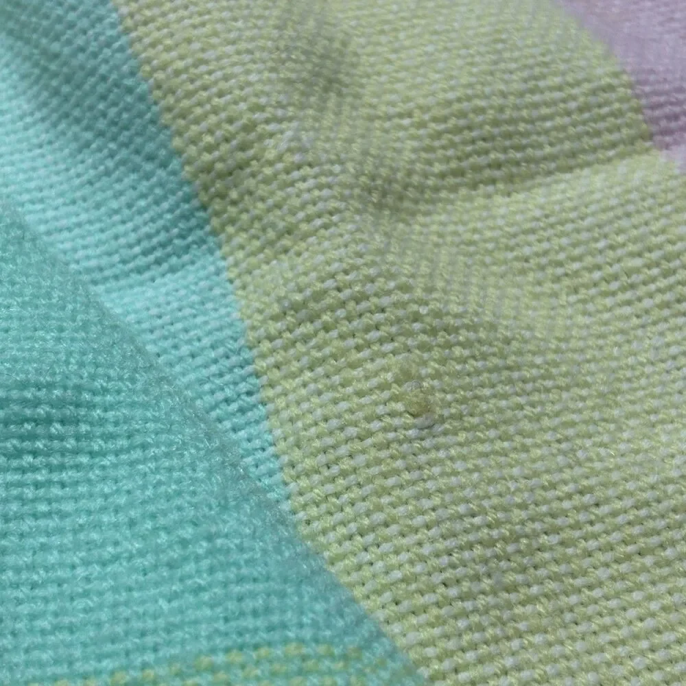 Vintage Crossnore School Inc Hand Woven Baby Blanket Pastel Crib Throw Americana